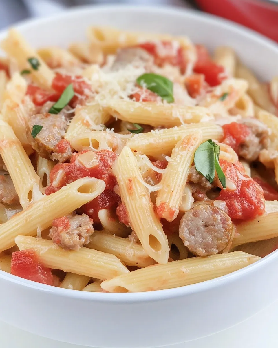 Delicious Sausage Penne Pasta image
