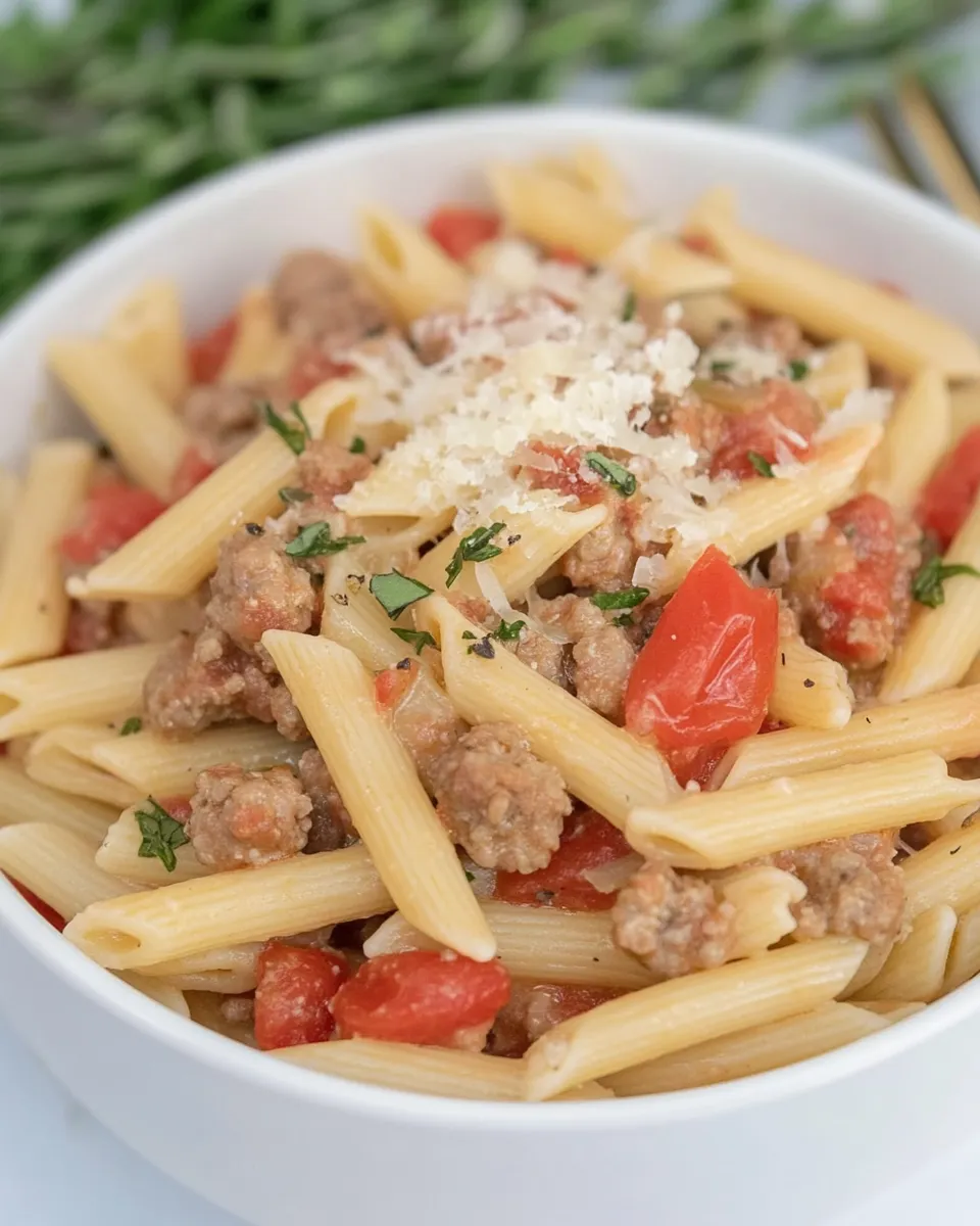 Easy Sausage Penne Pasta recipe photo