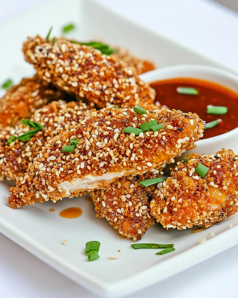 Easy Sesame Crusted Chicken food shot