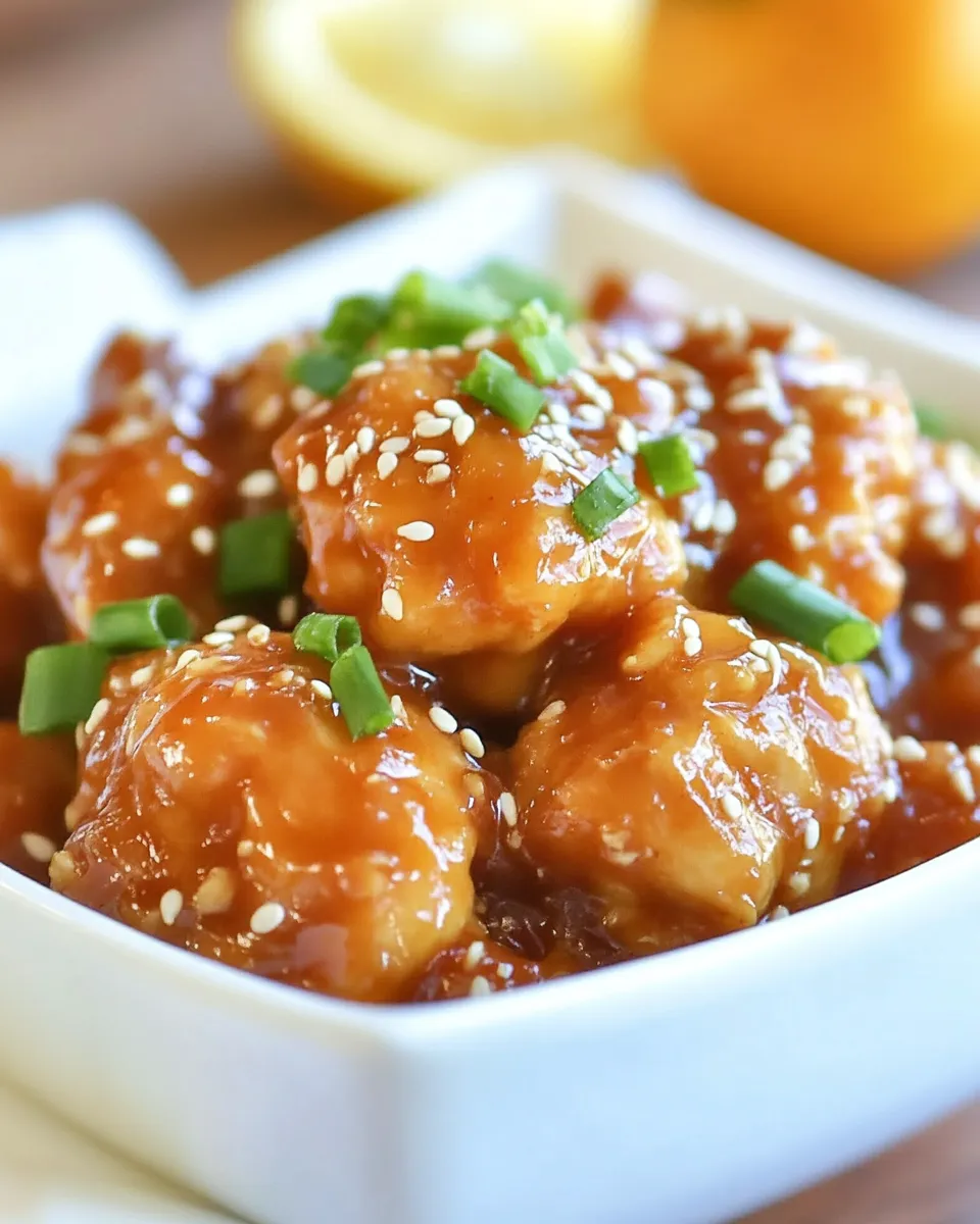 Easy Sesame Orange Chicken food shot