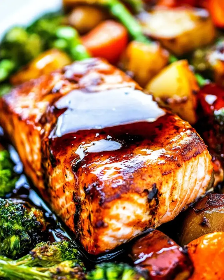 Easy Sheet Pan Balsamic Salmon and Vegetables photo