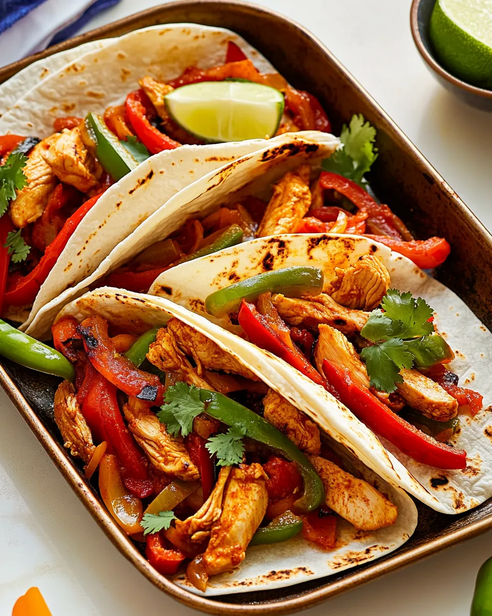 Delicious Sheet Pan Chicken Fajitas (For Two!) dish photo