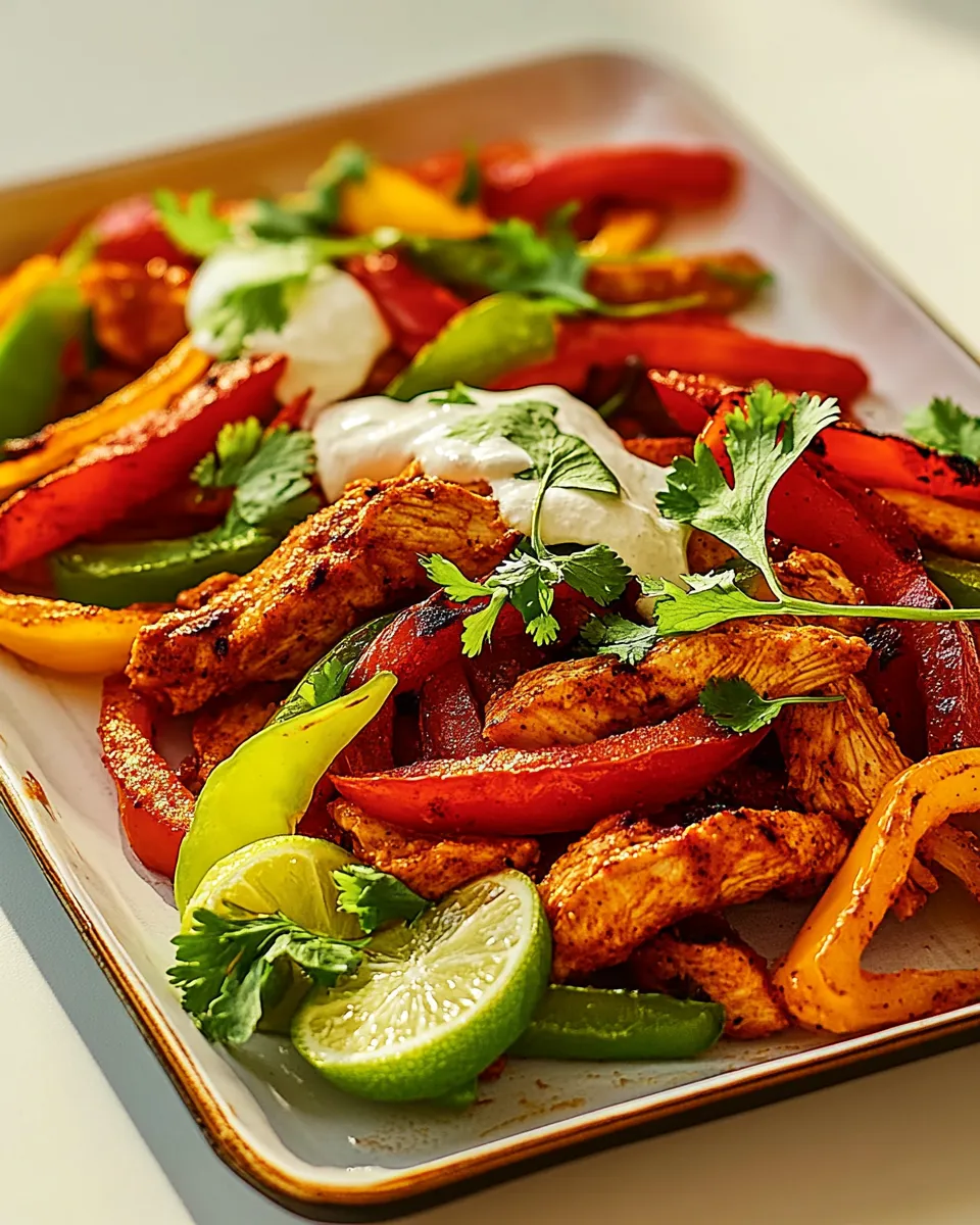 Quick Sheet Pan Chicken Fajitas (For Two!) food shot