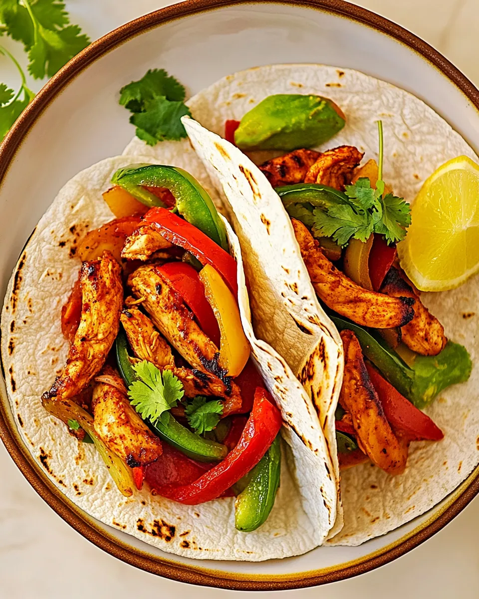 Healthy Sheet Pan Chicken Fajitas (For Two!) plate image