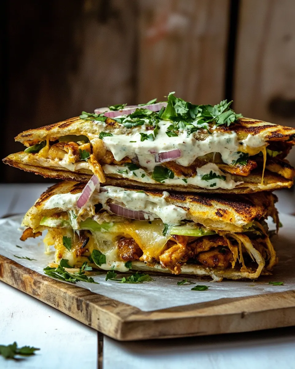 Easy Sheet Pan Chicken Shawarma Havarti Sandwich. photo