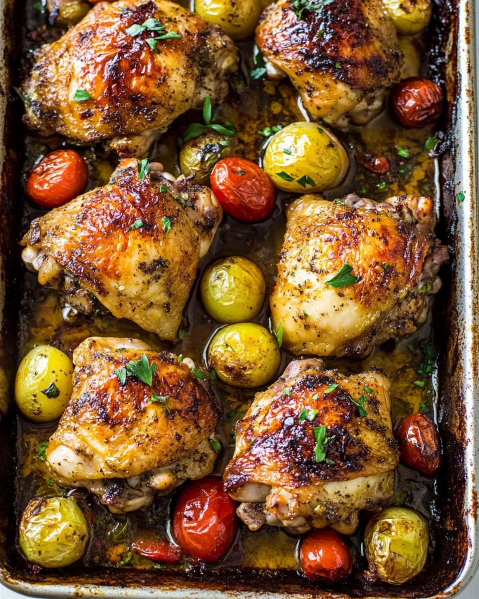 Delicious Sheet Pan Chicken Thighs image