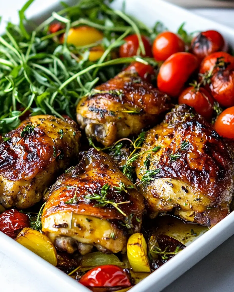 Savory Sheet Pan Chicken Thighs recipe photo