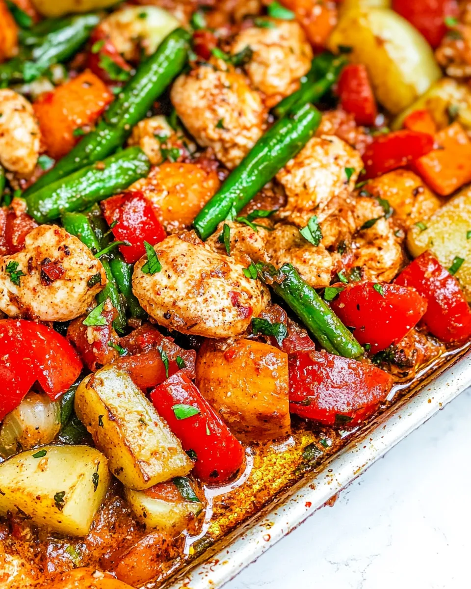 Delicious Sheet Pan Curry Chicken and Vegetables image