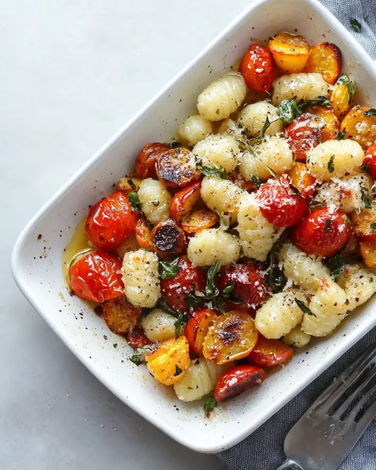 Simple Sheet Pan Gnocchi and Roasted Vegetables. shot