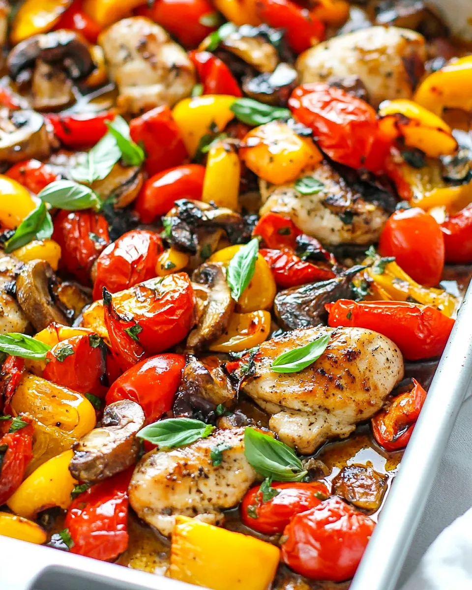 Delicious Sheet Pan Honey Balsamic Chicken and Veggies image