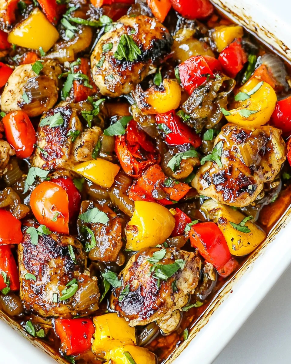 Healthy Sheet Pan Honey Balsamic Chicken and Veggies recipe photo