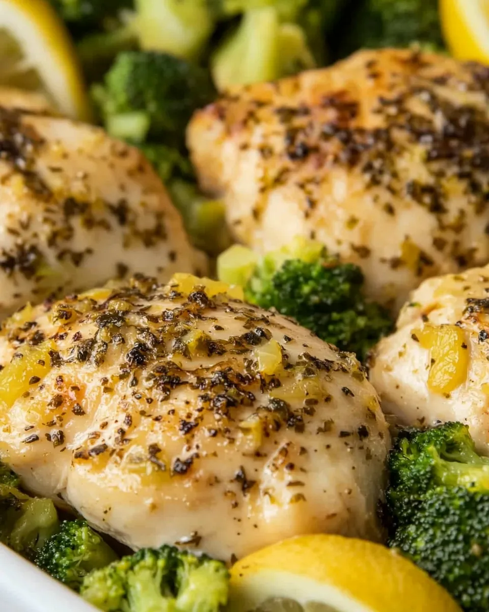 Homemade Sheet Pan Lemon Chicken and Broccoli photo