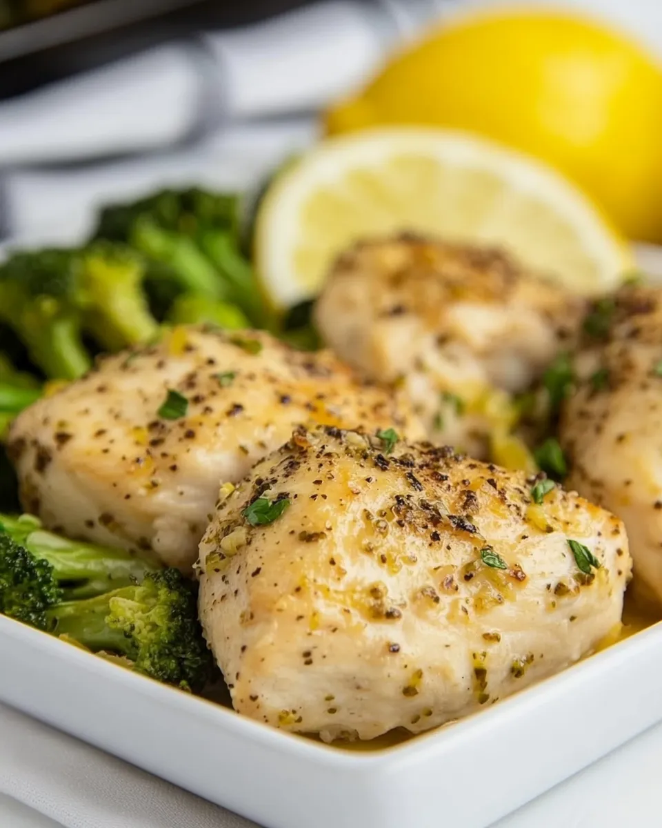 Easy Sheet Pan Lemon Chicken and Broccoli dish photo