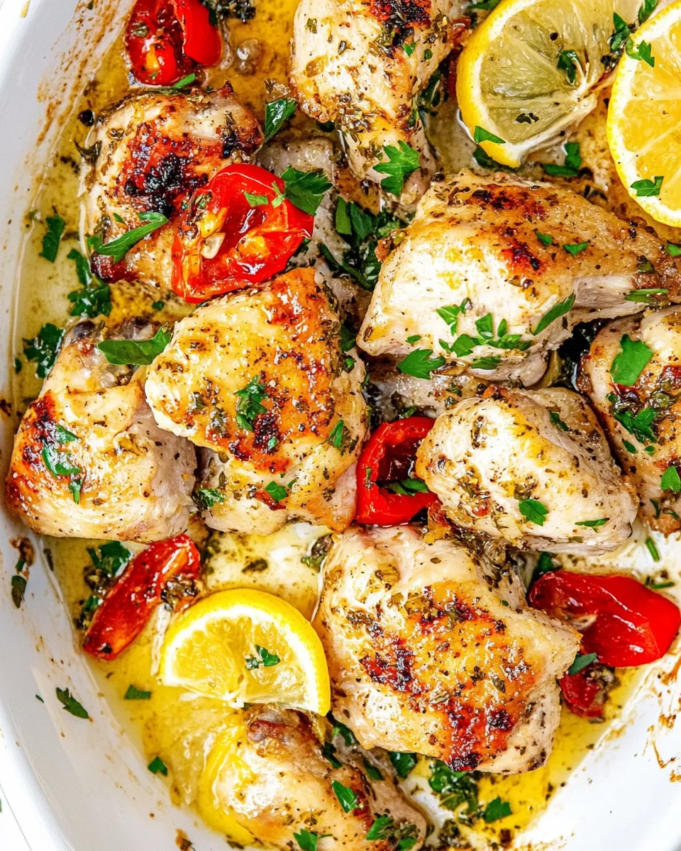 Homemade Sheet Pan Lemon Honey Garlic Chicken photo