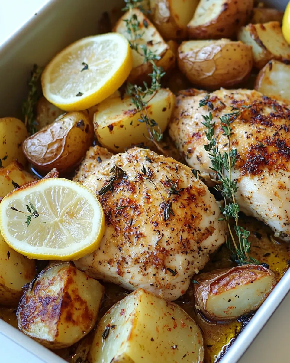 Classic Sheet Pan Lemon Thyme Chicken with Smoked Paprika Potatoes picture