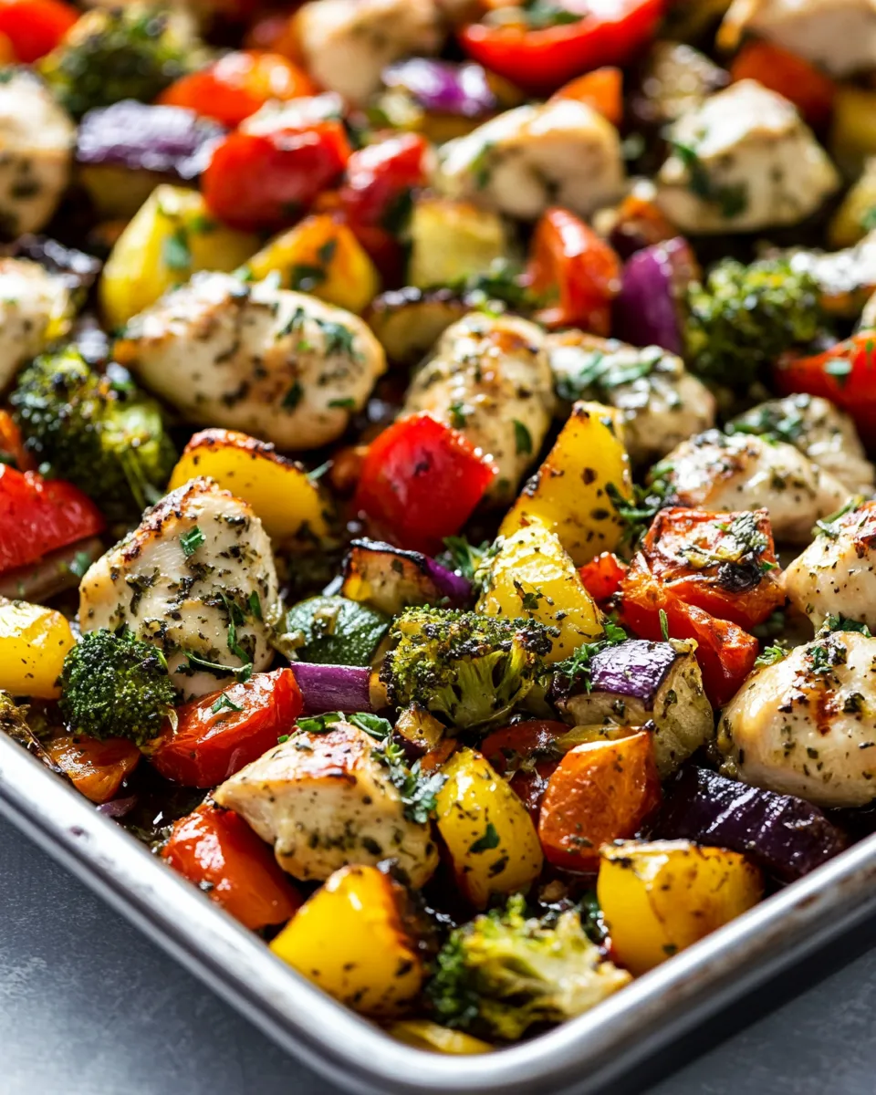Delicious Sheet Pan Roasted Garlic & Herb Chicken and Veggies image