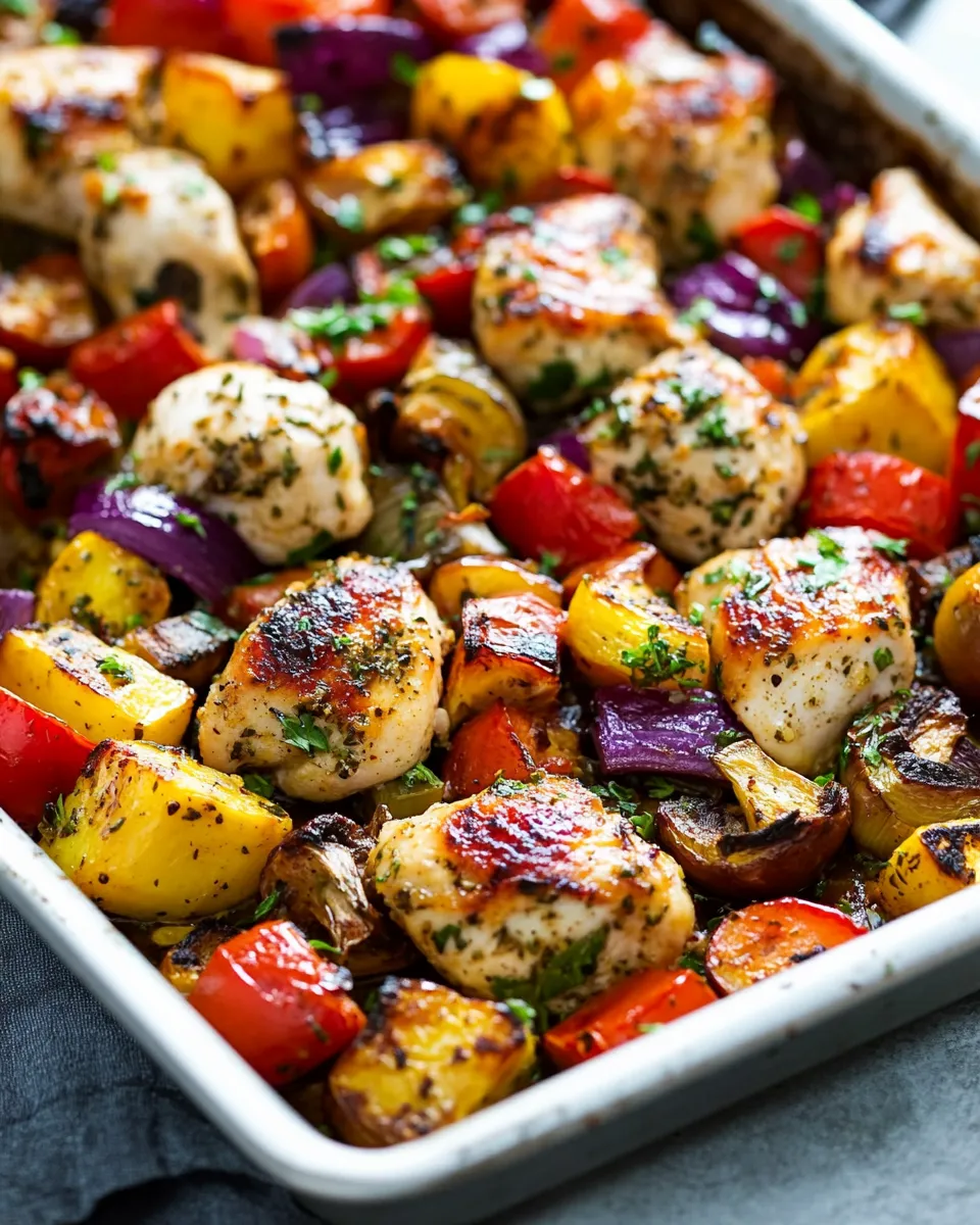 Healthy Sheet Pan Roasted Garlic & Herb Chicken and Veggies recipe photo