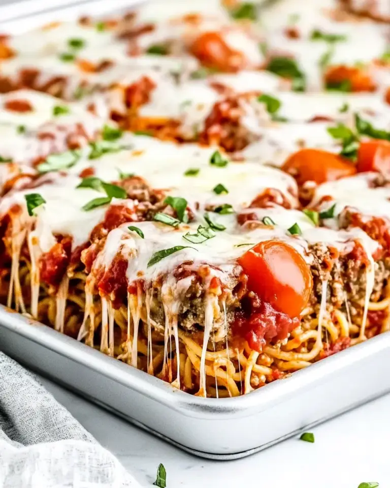 Easy Sheet Pan Spaghetti Pizza photo