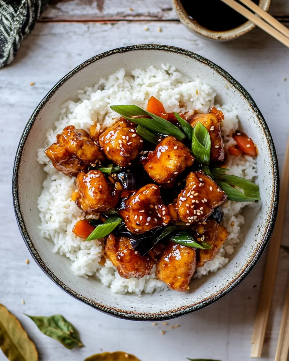Delicious Sheet Pan Sticky Sweet and Sour Chicken. plate image