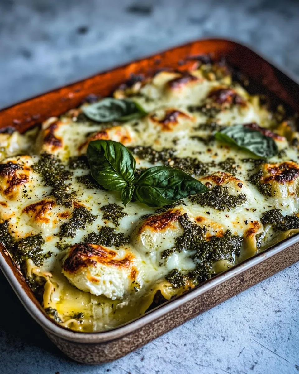Simple Sheet Pan White Pesto Lasagna. photo