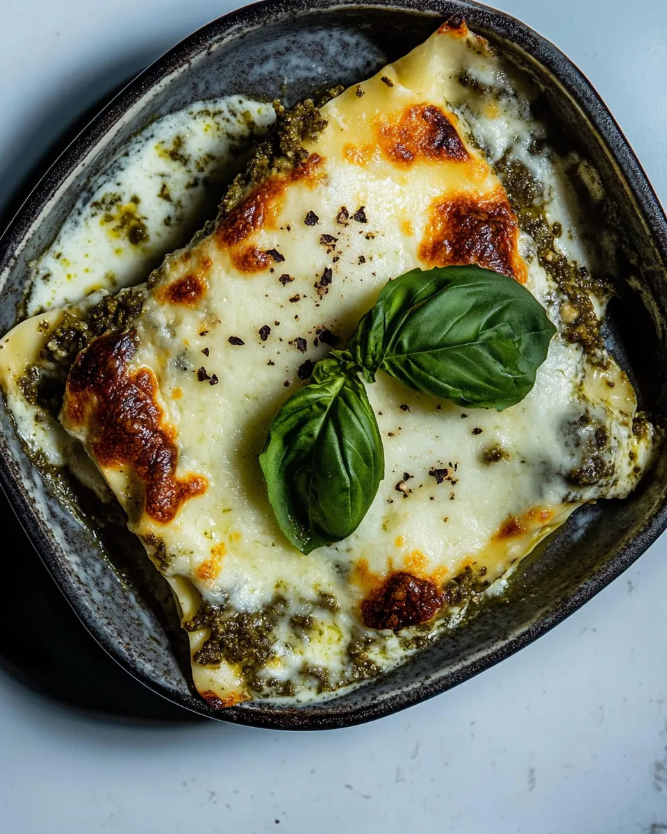 Homemade Sheet Pan White Pesto Lasagna. recipe photo