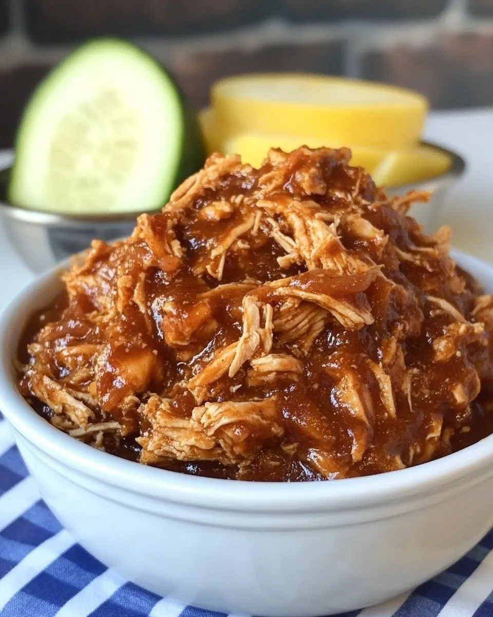 Classic Shredded BBQ Chicken Crockpot Recipe dish photo