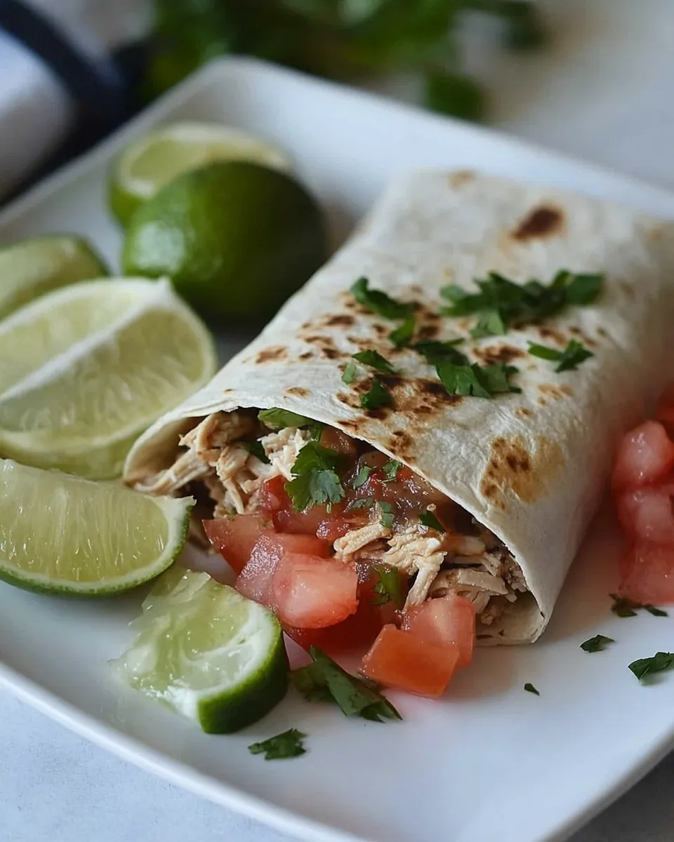 Delicious Shredded Chicken Burritos Recipe dish photo