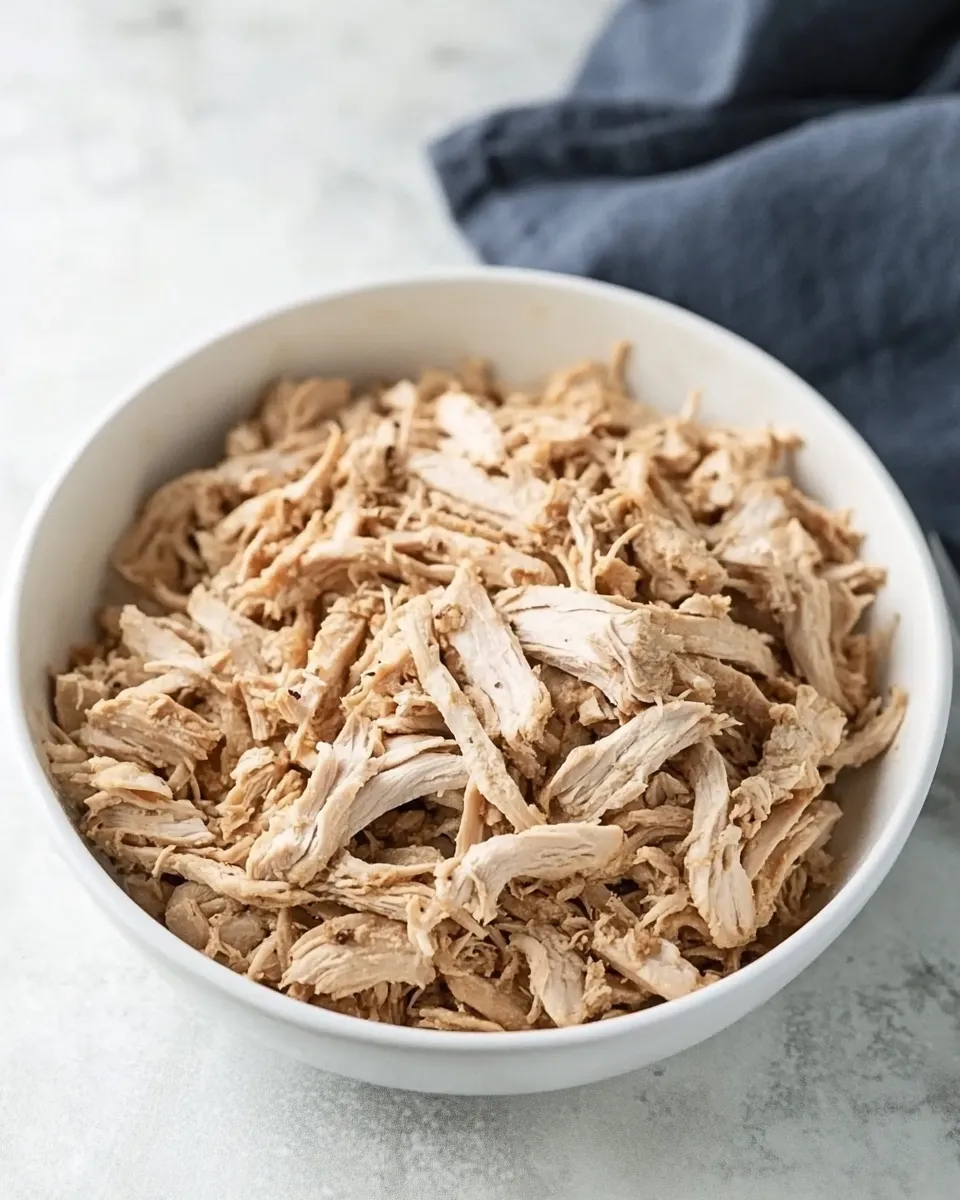 Easy Shredded Chicken Recipe shot