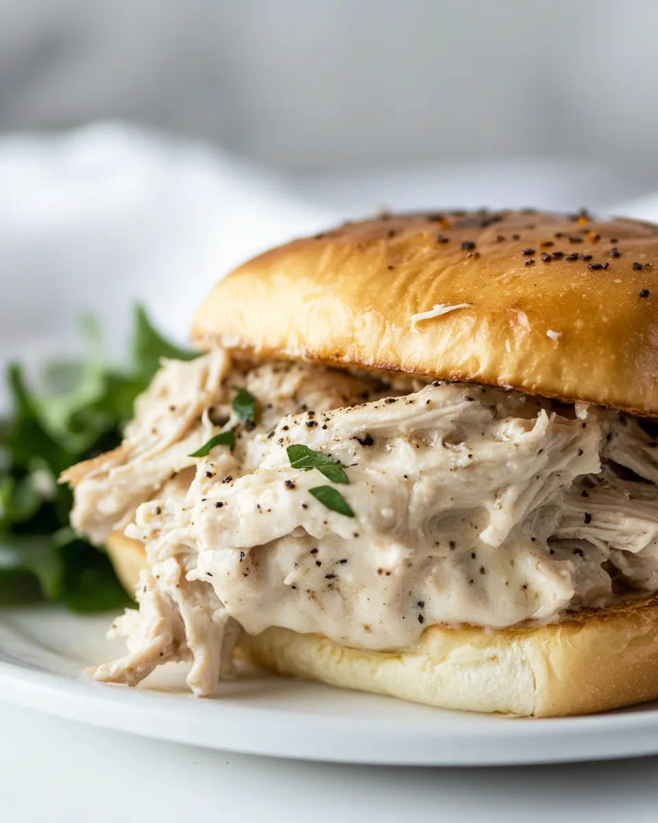 Delicious Shredded Chicken Sandwich image