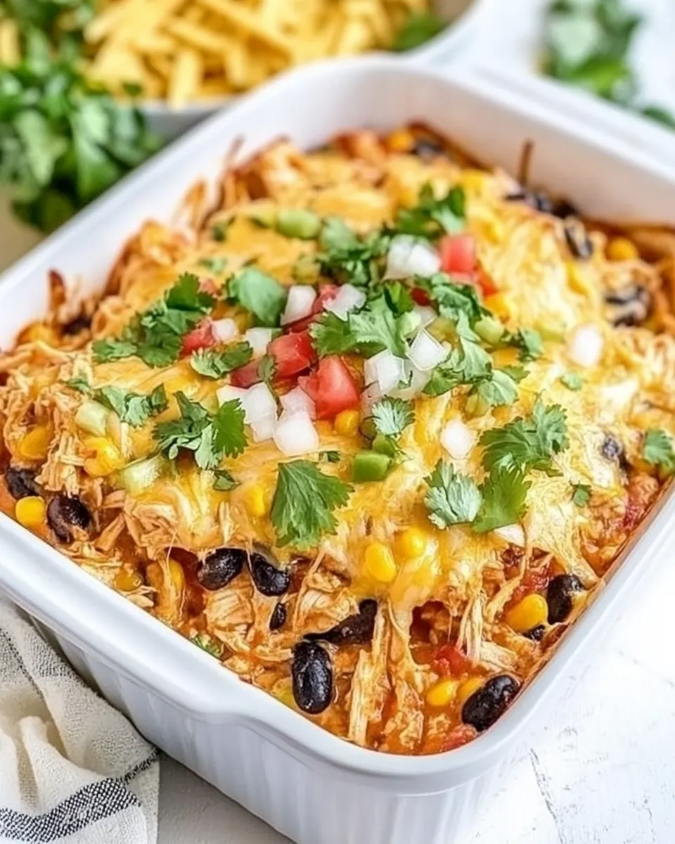 Classic Shredded Mexican Chicken Casserole image