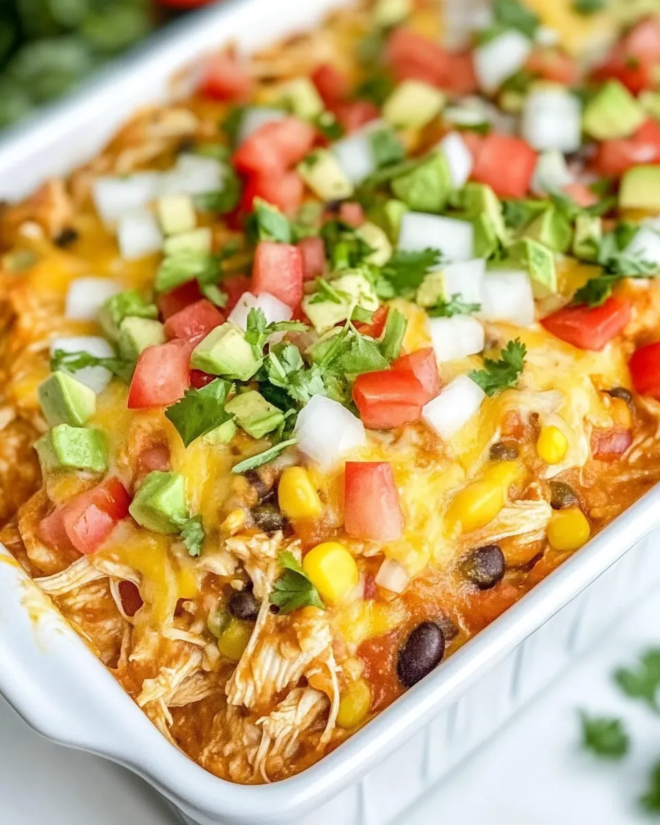 Easy Shredded Mexican Chicken Casserole recipe photo