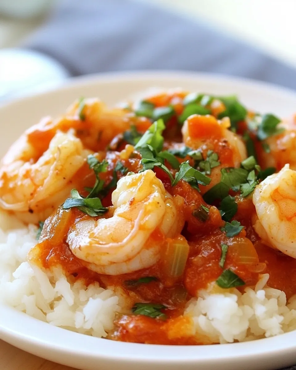 Delicious Shrimp Creole food shot