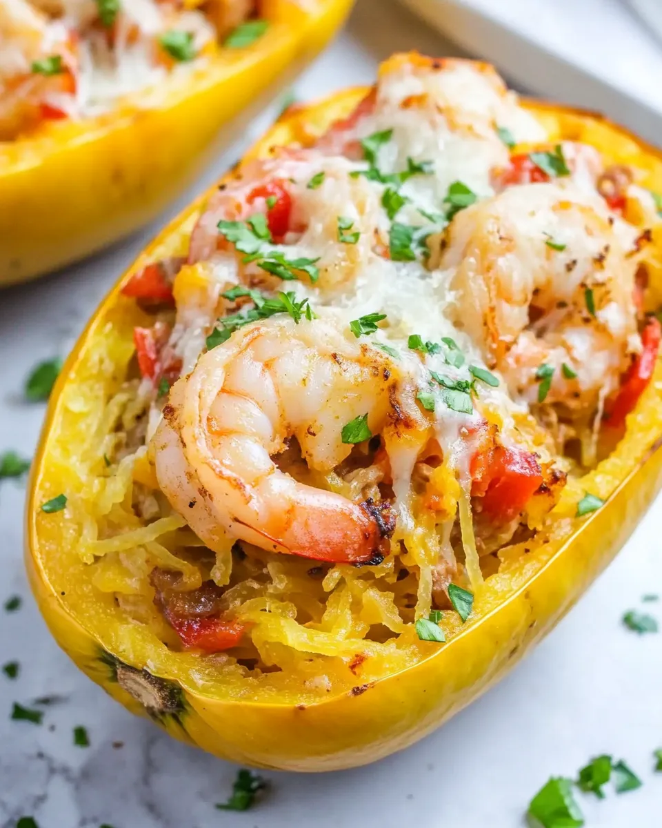 Classic Shrimp Fajita Stuffed Spaghetti Squash image