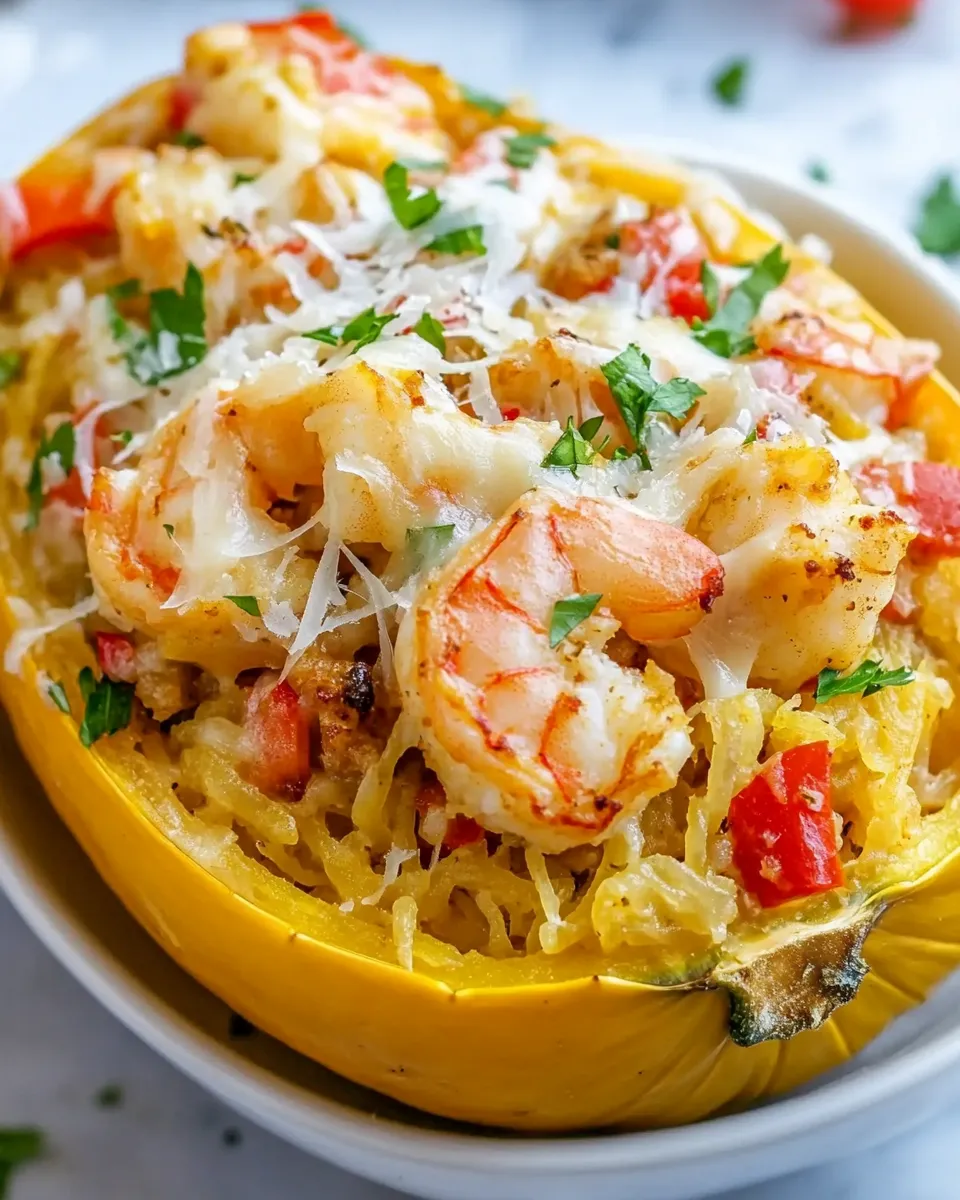 Easy Shrimp Fajita Stuffed Spaghetti Squash recipe photo