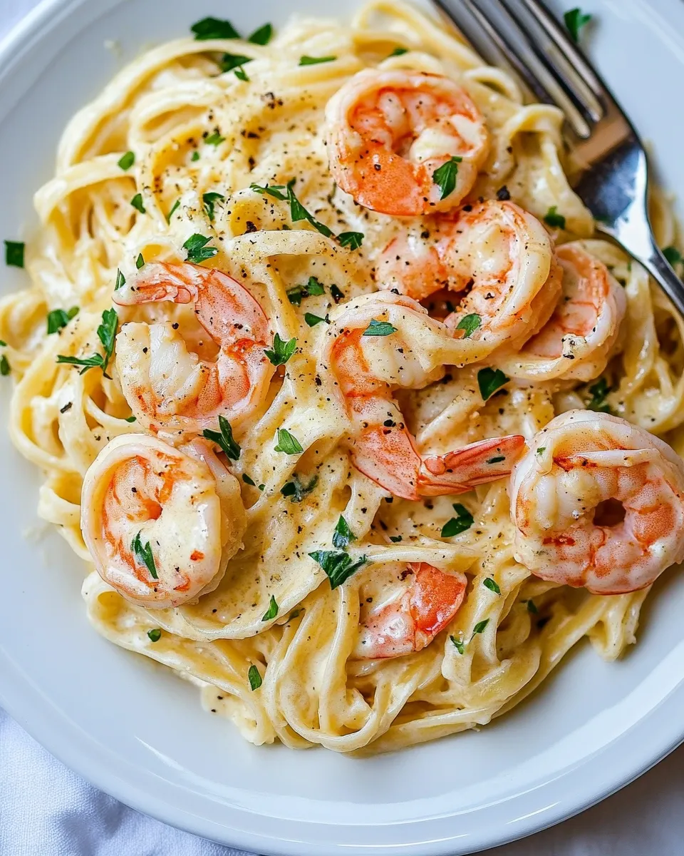 Homemade Shrimp Fettuccine Alfredo photo