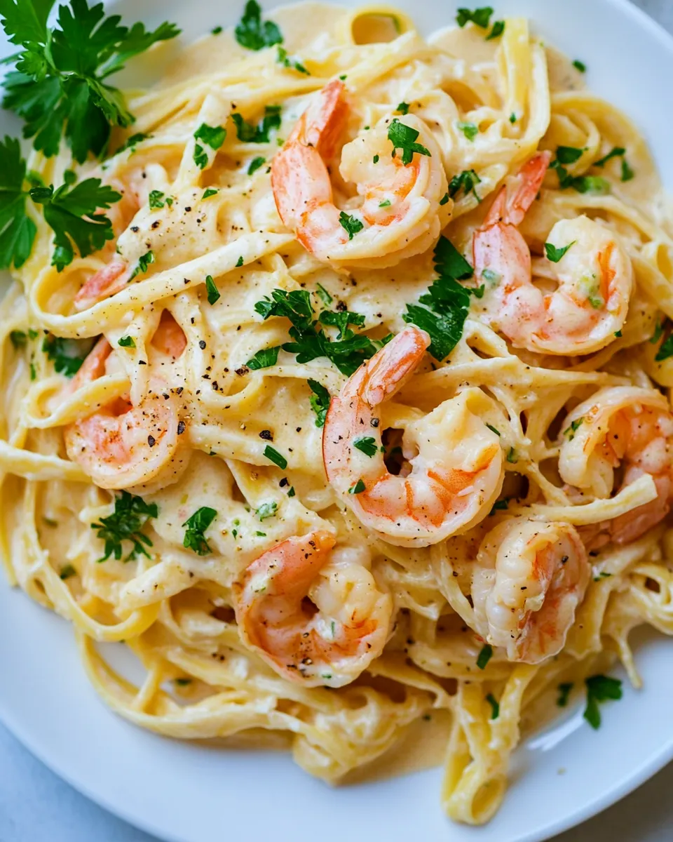 Easy Shrimp Fettuccine Alfredo recipe photo