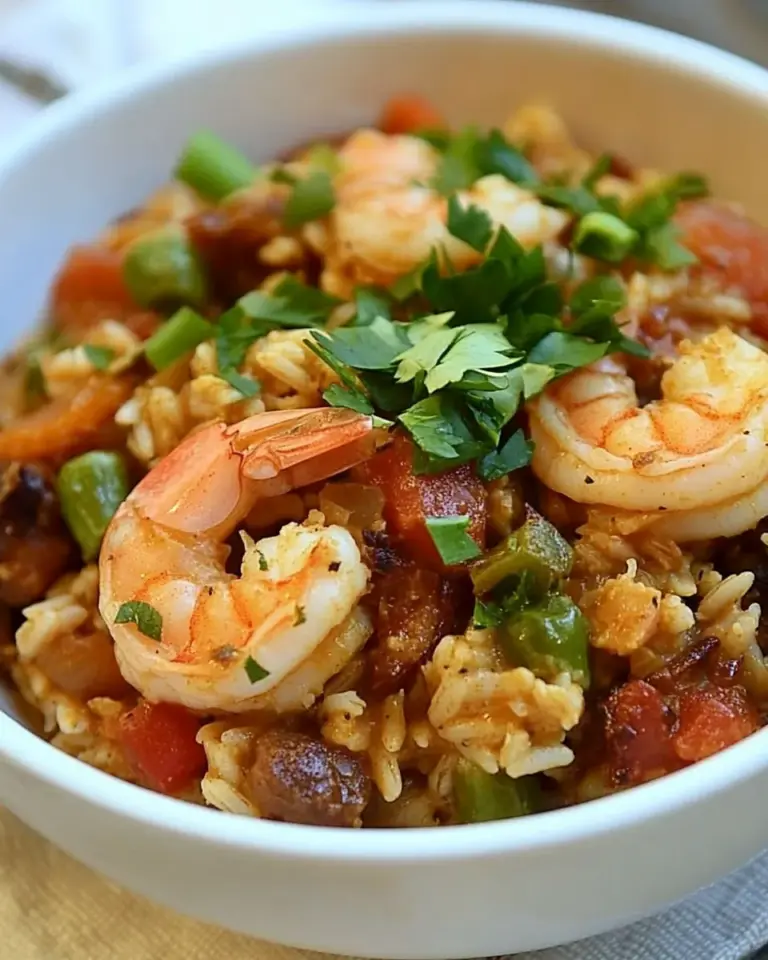 Delicious Shrimp Jambalaya food shot