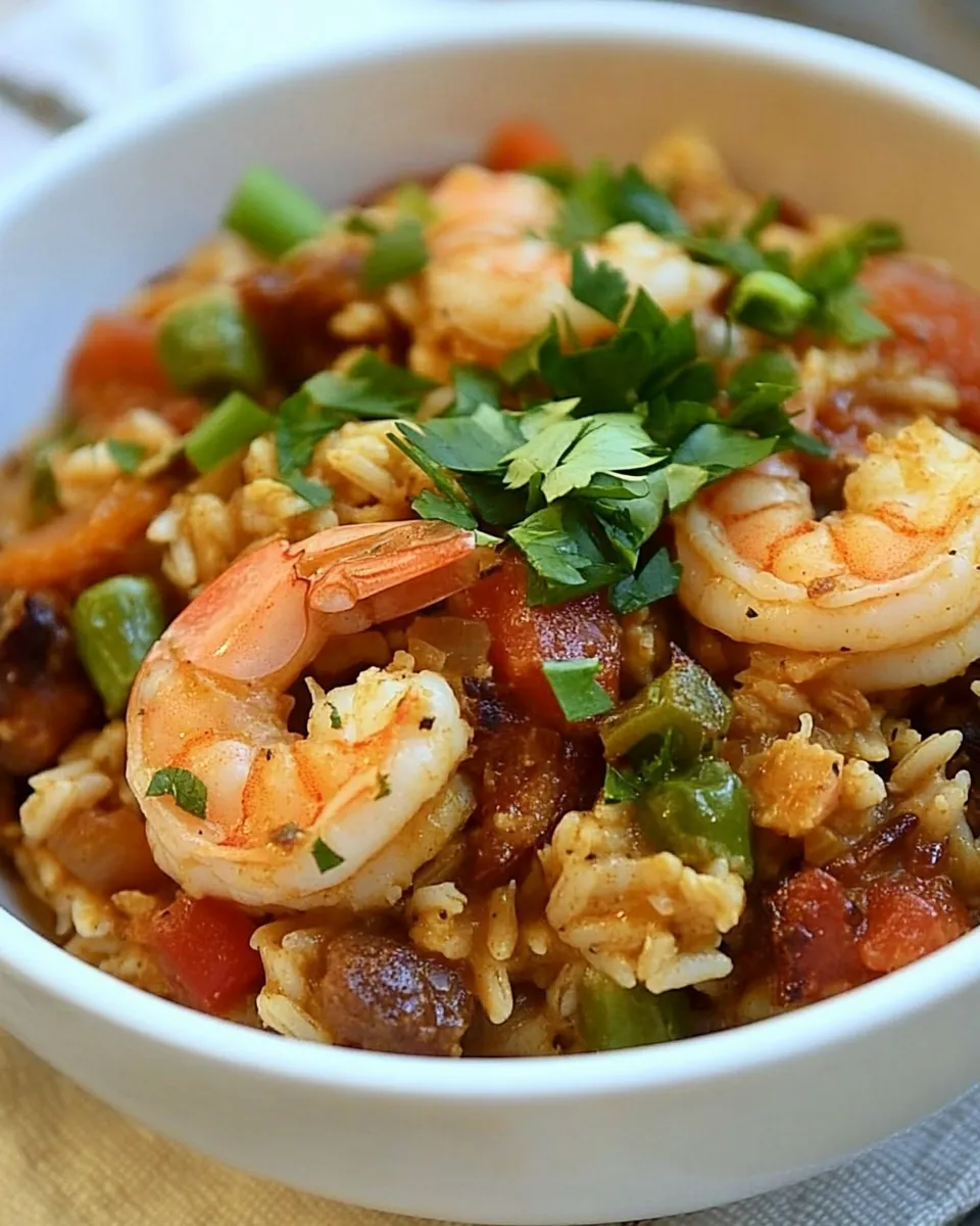 Delicious Shrimp Jambalaya food shot