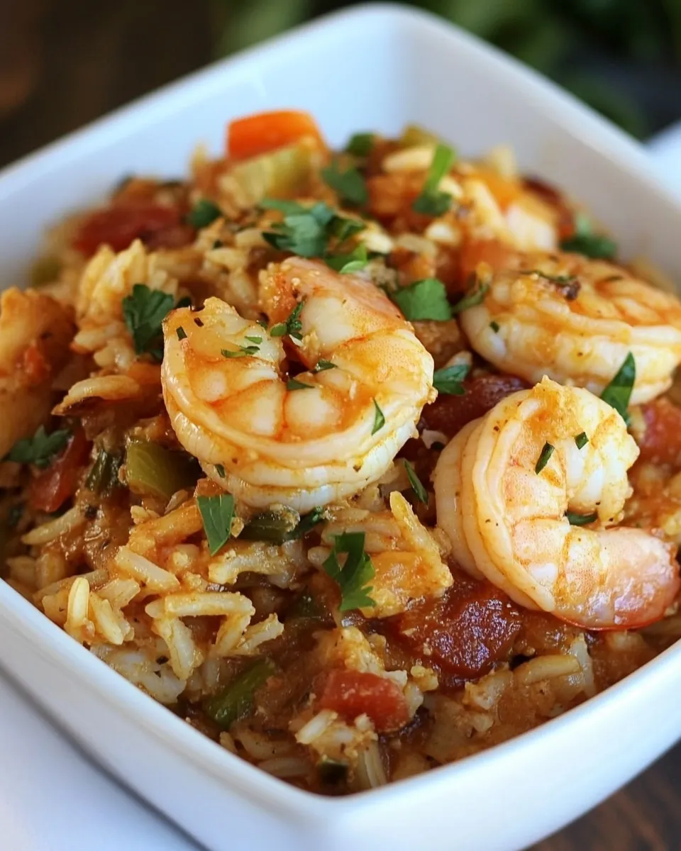 Homemade Shrimp Jambalaya plate image