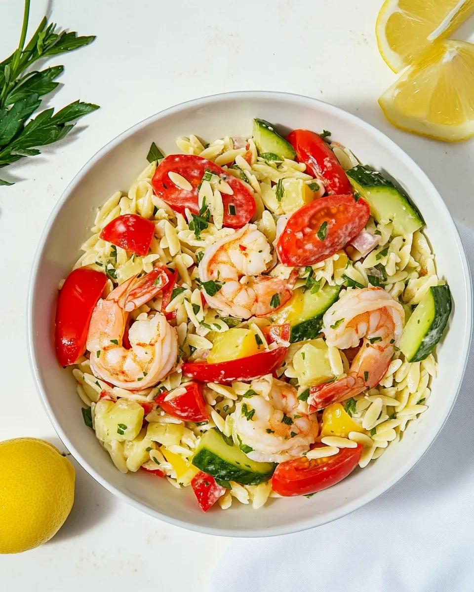 Healthy Shrimp Orzo Salad recipe photo