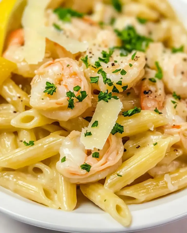 Homemade Shrimp Penne Pasta photo