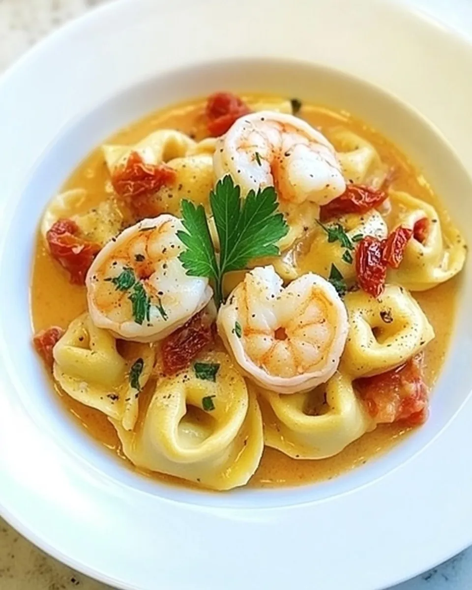 Savory Shrimp & Sun-Dried Tomato Tortellini recipe photo