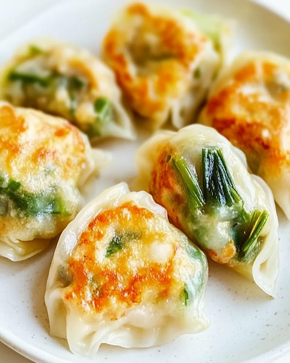 Delicious Shrimp and Chive Dumplings plate image