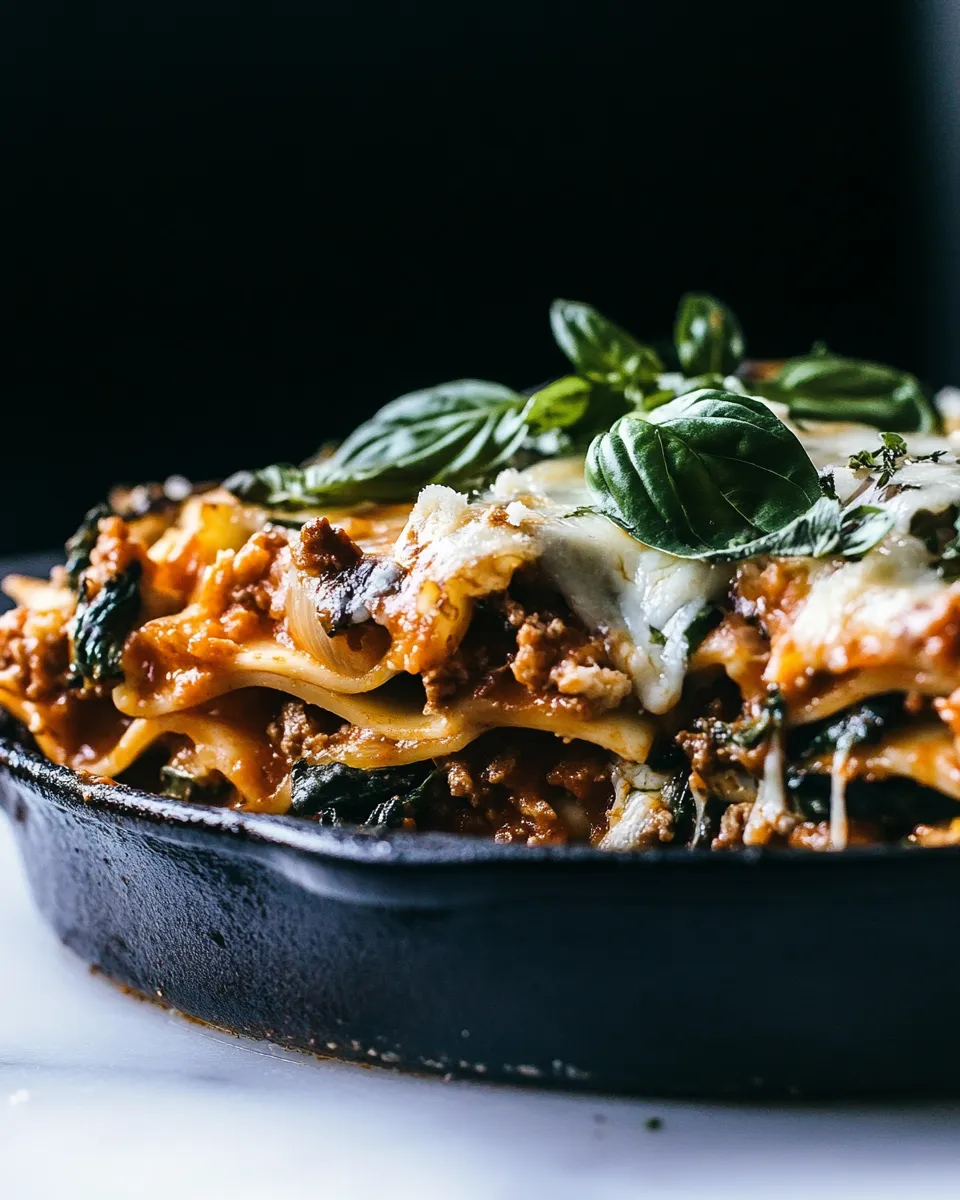 Healthy Simple Vegetarian Skillet Lasagna. picture