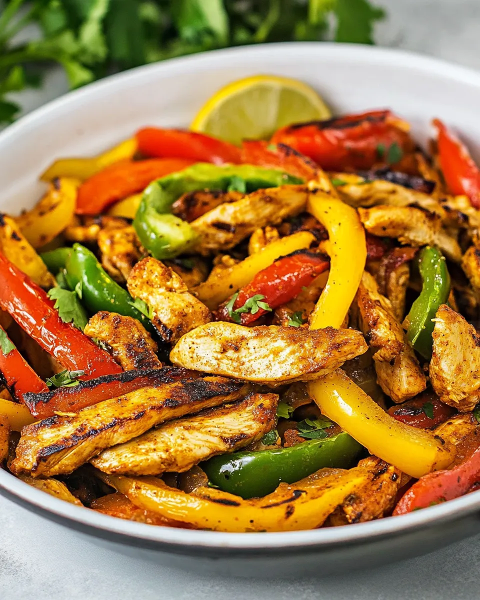 Delicious Skillet Chicken Fajitas image