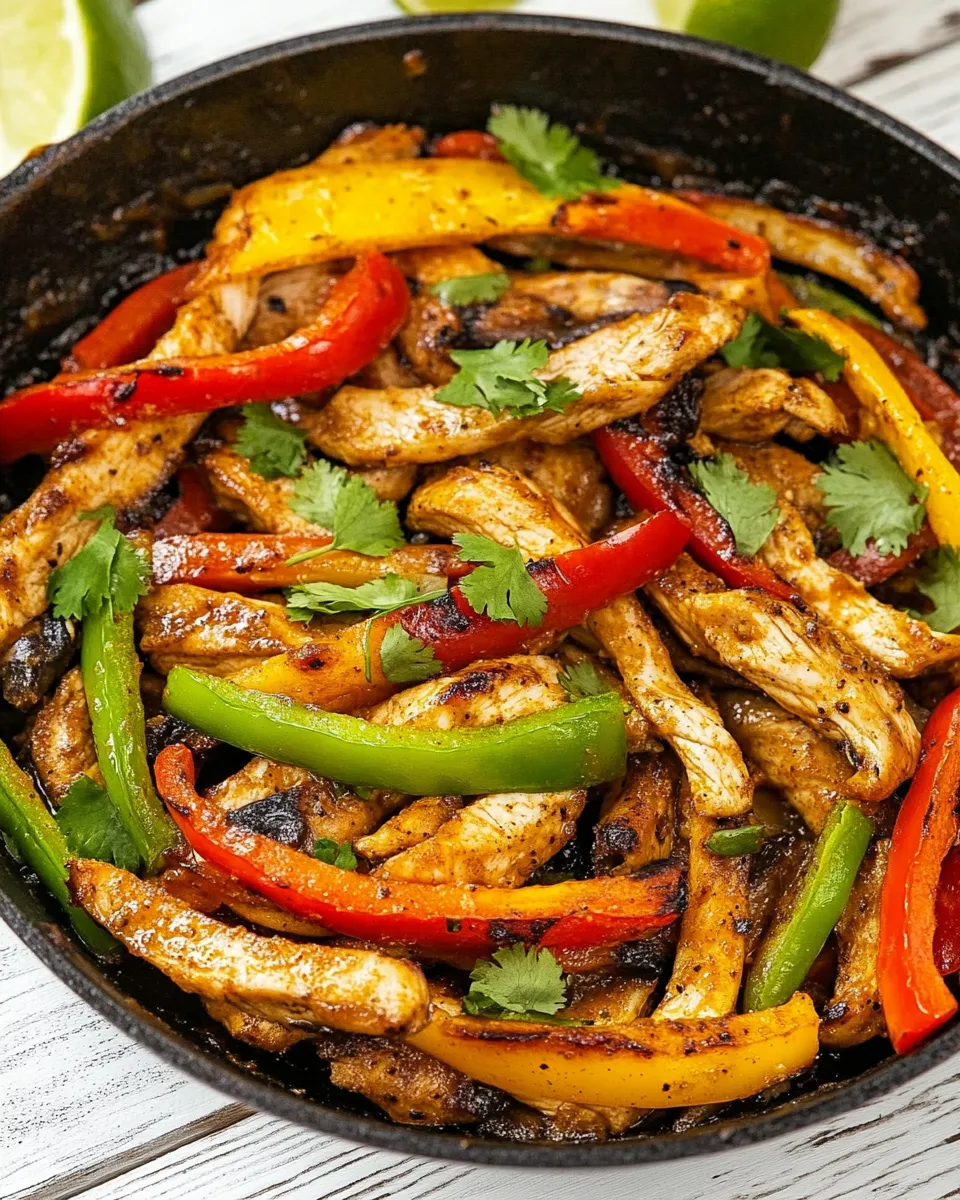 Tasty Skillet Chicken Fajitas dish photo