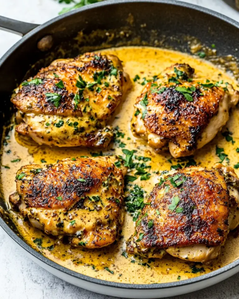 Homemade Skillet Chicken Thighs with Cream Sauce photo