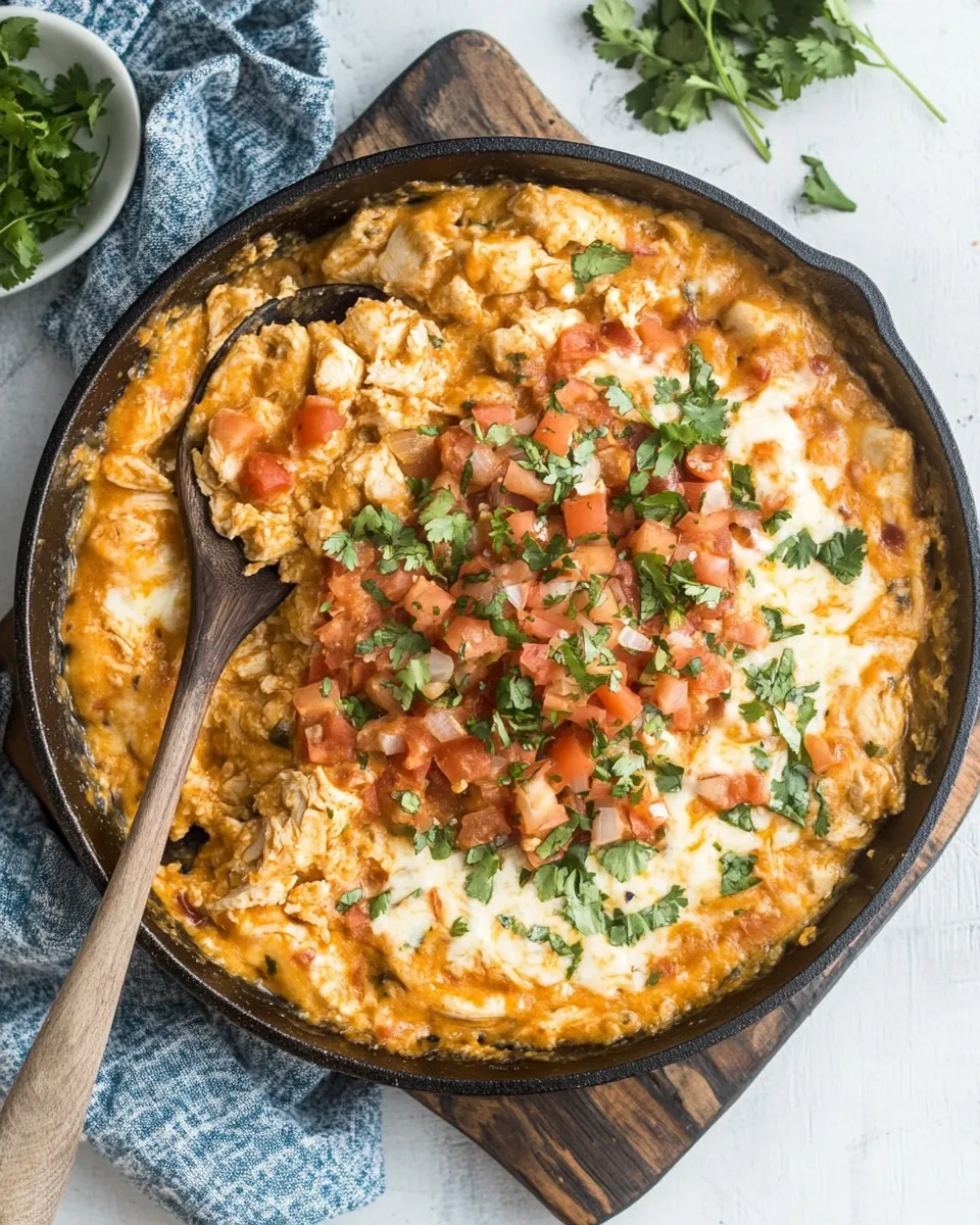 Delicious Skillet Chicken con Queso Recipe shot