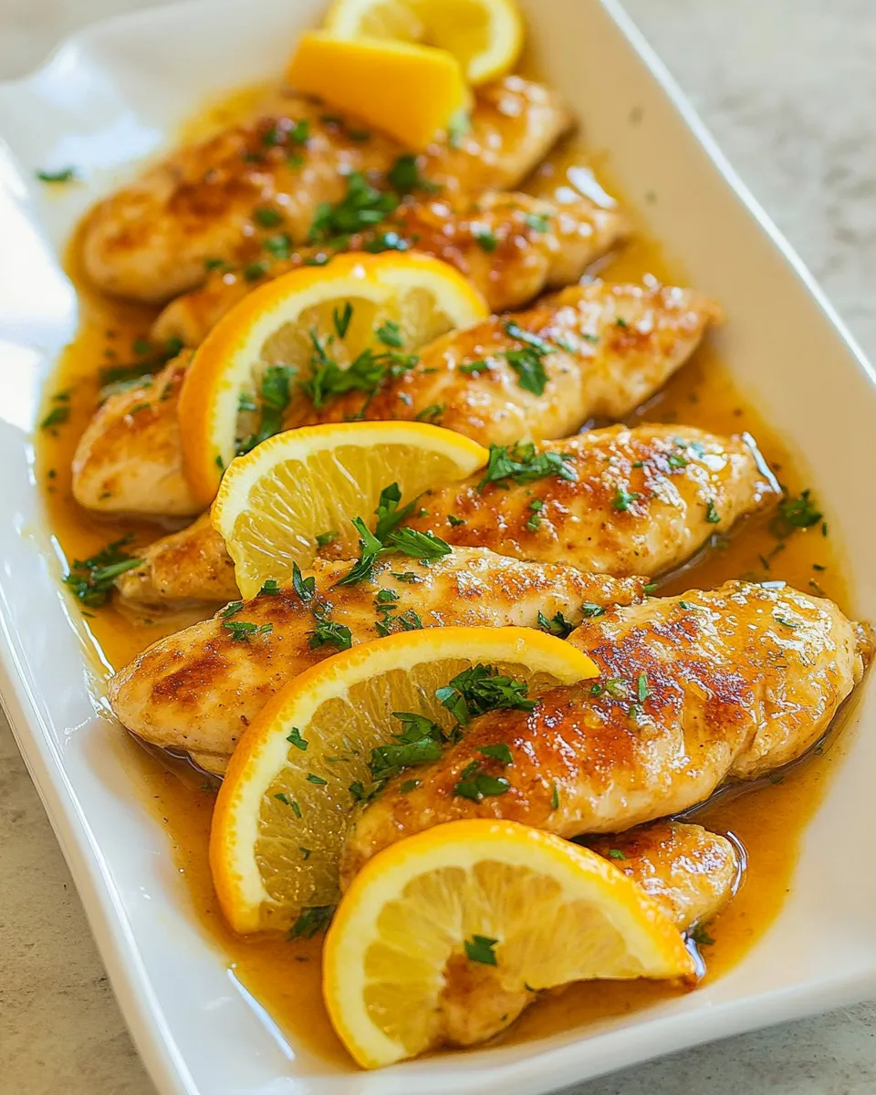 Easy Skillet Citrus Chicken Tenders food shot