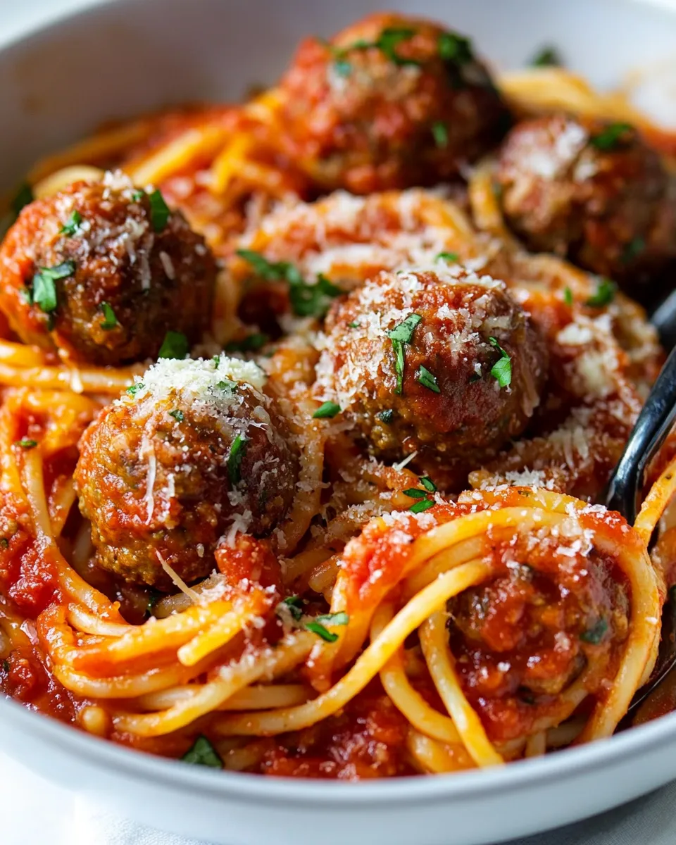 Classic Skillet Spaghetti and Meatballs image
